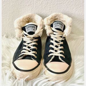 Beierpai 8ER Women's Black Sued Hightop Sneaker Shoes Size 43 EU.